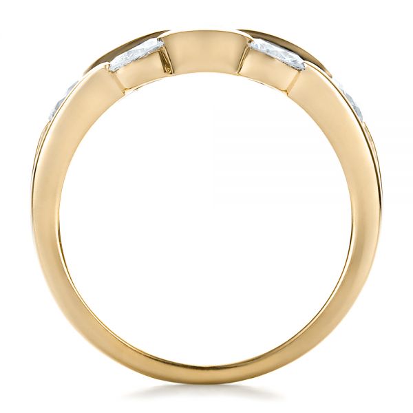 18k Yellow Gold 18k Yellow Gold Custom Diamond Engagement Ring - Front View -  100249