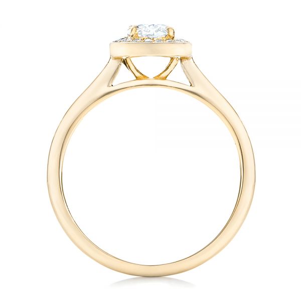 14k Yellow Gold 14k Yellow Gold Custom Diamond Engagement Ring - Front View - 102432