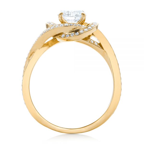 14k Yellow Gold 14k Yellow Gold Custom Diamond Engagement Ring - Front View -  102833