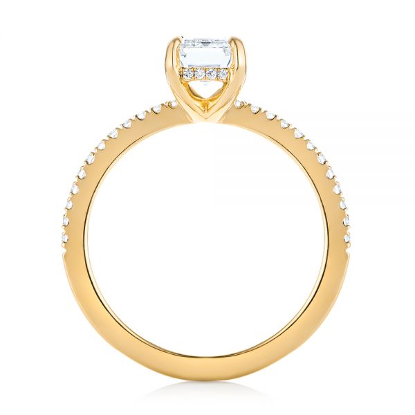 18k Yellow Gold 18k Yellow Gold Custom Diamond Engagement Ring - Front View -  103471