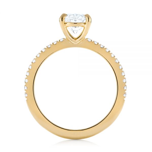 14k Yellow Gold 14k Yellow Gold Custom Diamond Engagement Ring - Front View -  103550