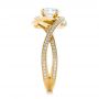 18k Yellow Gold 18k Yellow Gold Custom Diamond Engagement Ring - Side View -  102833 - Thumbnail