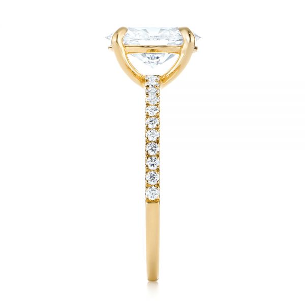 14k Yellow Gold 14k Yellow Gold Custom Diamond Engagement Ring - Side View - 103550