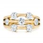 18k Yellow Gold 18k Yellow Gold Custom Diamond Engagement Ring - Top View -  100249 - Thumbnail