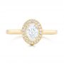 18k Yellow Gold 18k Yellow Gold Custom Diamond Engagement Ring - Top View -  102432 - Thumbnail