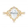 14k Yellow Gold 14k Yellow Gold Custom Diamond Engagement Ring - Top View -  102806 - Thumbnail