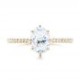 14k Yellow Gold 14k Yellow Gold Custom Diamond Engagement Ring - Top View -  103153 - Thumbnail