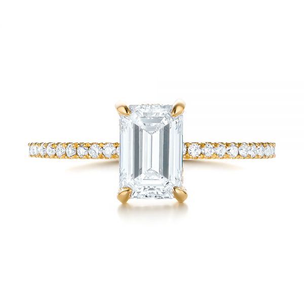 14k Yellow Gold 14k Yellow Gold Custom Diamond Engagement Ring - Top View -  103471
