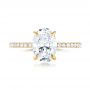 18k Yellow Gold 18k Yellow Gold Custom Diamond Engagement Ring - Top View -  103550 - Thumbnail