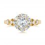 18k Yellow Gold 18k Yellow Gold Custom Diamond Engagement Ring - Top View -  103600 - Thumbnail