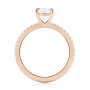 14k Rose Gold Custom Diamond Engagement Ring - Front View -  103550 - Thumbnail