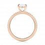 14k Rose Gold Custom Diamond Engagement Ring - Front View -  103550 - Thumbnail