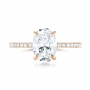 14k Rose Gold Custom Diamond Engagement Ring - Top View -  103550 - Thumbnail