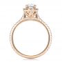 18k Rose Gold 18k Rose Gold Custom Diamond Halo Engagement Ring - Front View -  100741 - Thumbnail