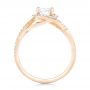 14k Rose Gold Custom Diamond Halo Engagement Ring - Front View -  102525 - Thumbnail