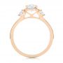 14k Rose Gold Custom Diamond Halo Engagement Ring - Front View -  103025 - Thumbnail