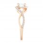 18k Rose Gold 18k Rose Gold Custom Diamond Halo Engagement Ring - Side View -  102525 - Thumbnail