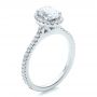 14k White Gold 14k White Gold Custom Diamond Halo Engagement Ring - Flat View -  100741 - Thumbnail