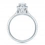 18k White Gold 18k White Gold Custom Diamond Halo Engagement Ring - Front View -  100741 - Thumbnail