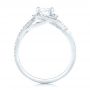 18k White Gold 18k White Gold Custom Diamond Halo Engagement Ring - Front View -  102525 - Thumbnail
