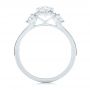 18k White Gold 18k White Gold Custom Diamond Halo Engagement Ring - Front View -  103025 - Thumbnail