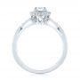  Platinum Platinum Custom Diamond Halo Engagement Ring - Front View -  103327 - Thumbnail