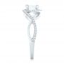 18k White Gold 18k White Gold Custom Diamond Halo Engagement Ring - Side View -  102525 - Thumbnail