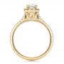 18k Yellow Gold 18k Yellow Gold Custom Diamond Halo Engagement Ring - Front View -  100741 - Thumbnail