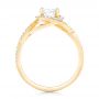 14k Yellow Gold 14k Yellow Gold Custom Diamond Halo Engagement Ring - Front View -  102525 - Thumbnail