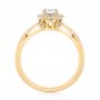 14k Yellow Gold 14k Yellow Gold Custom Diamond Halo Engagement Ring - Front View -  103327 - Thumbnail