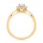 14k Yellow Gold 14k Yellow Gold Custom Diamond Halo Engagement Ring - Front View -  103327 - Thumbnail