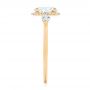 18k Yellow Gold 18k Yellow Gold Custom Diamond Halo Engagement Ring - Side View -  103025 - Thumbnail