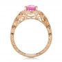 14k Rose Gold Custom Pink Sapphire Engagement Ring - Front View -  102285 - Thumbnail