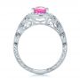 18k White Gold 18k White Gold Custom Pink Sapphire Engagement Ring - Front View -  102285 - Thumbnail