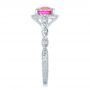 14k White Gold 14k White Gold Custom Pink Sapphire Engagement Ring - Side View -  102285 - Thumbnail