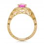 14k Yellow Gold 14k Yellow Gold Custom Pink Sapphire Engagement Ring - Front View -  102285 - Thumbnail