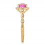 14k Yellow Gold 14k Yellow Gold Custom Pink Sapphire Engagement Ring - Side View -  102285 - Thumbnail