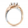 14k Rose Gold And Platinum Custom Diamond Engagement Ring - Front View -  100822 - Thumbnail