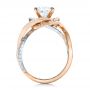 14k Rose Gold And Platinum Custom Diamond Engagement Ring - Front View -  101749 - Thumbnail