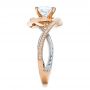 14k Rose Gold And Platinum Custom Diamond Engagement Ring - Side View -  101749 - Thumbnail