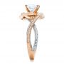 18k Rose Gold And 18K Gold 18k Rose Gold And 18K Gold Custom Diamond Engagement Ring - Side View -  101749 - Thumbnail