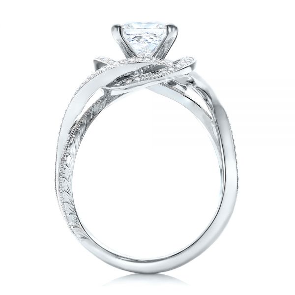  Platinum And Platinum Platinum And Platinum Custom Diamond Engagement Ring - Front View -  101749