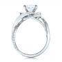 14k White Gold And 18K Gold 14k White Gold And 18K Gold Custom Diamond Engagement Ring - Front View -  101749 - Thumbnail