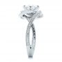 18k White Gold And Platinum 18k White Gold And Platinum Custom Diamond Engagement Ring - Side View -  100822 - Thumbnail