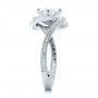 14k White Gold And 14K Gold 14k White Gold And 14K Gold Custom Diamond Engagement Ring - Side View -  100822 - Thumbnail