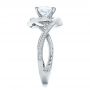 18k White Gold And Platinum 18k White Gold And Platinum Custom Diamond Engagement Ring - Side View -  101749 - Thumbnail