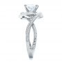  Platinum And 18K Gold Platinum And 18K Gold Custom Diamond Engagement Ring - Side View -  101749 - Thumbnail