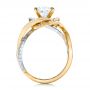 18k Yellow Gold And 18K Gold 18k Yellow Gold And 18K Gold Custom Diamond Engagement Ring - Front View -  101749 - Thumbnail