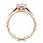 18k Rose Gold 18k Rose Gold Custom Princess Cut Diamond Engagement Ring - Front View -  100657 - Thumbnail