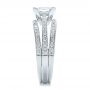  Platinum Platinum Custom Princess Cut Diamond Engagement Ring - Side View -  100657 - Thumbnail